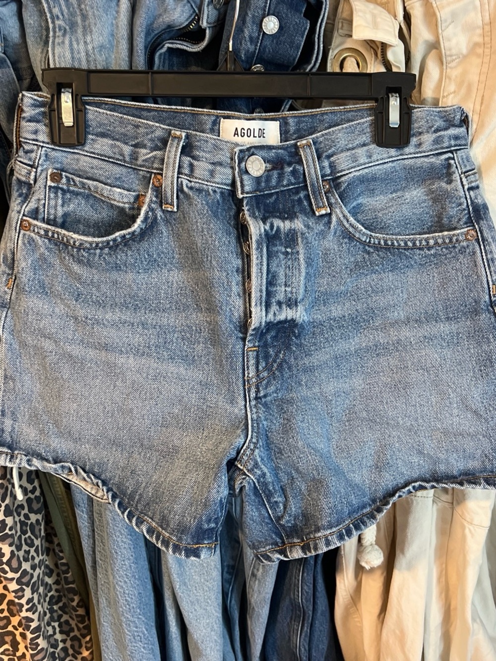 Agolde Parker Long Jean Shorts
